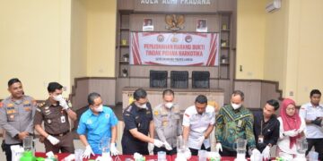 Polres Langsa Musnahkan 3,09 Kg Sabu dan 13,74 Kg Ganja Hasil 4 Kasus