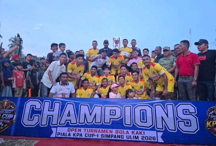 Rahmat Aron Pecah Kebuntuan, JF FC Aceh Utara Raih Mahkota KPA Cup I Simpang Ulim